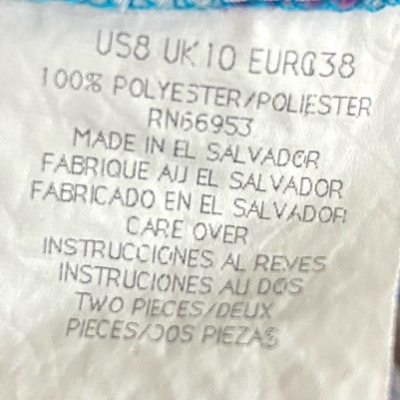 Leslie Faye Colorful Purple and Blue Button Blouse - Picture 11 of 11